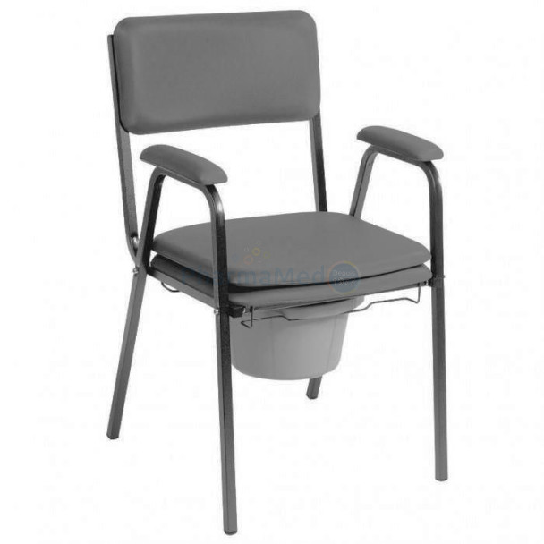 Chaise percée DM grise - 1pc