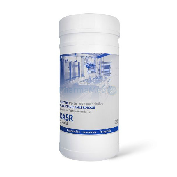 DASR200 lingettes désinfect. contact alimentaire - 200pc