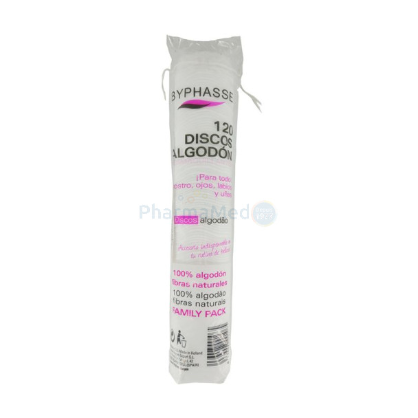 BYPHASSE Disques démaquillant ouate - 120pc