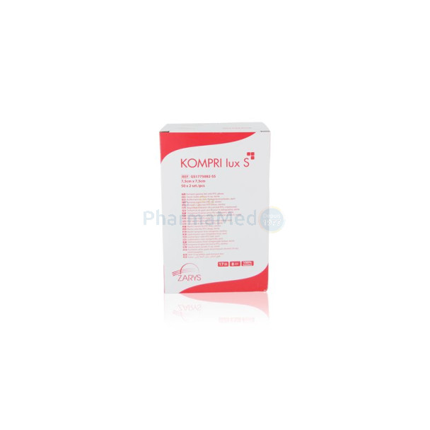 Compresses gaze Stériles ZARYS - 7,5x7,5cm - 50x2pc