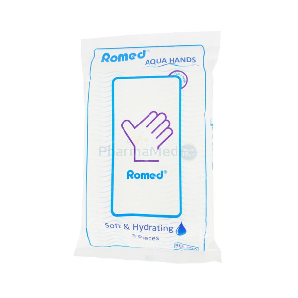 Gants de toilette jetables humides ROMED - 8pc