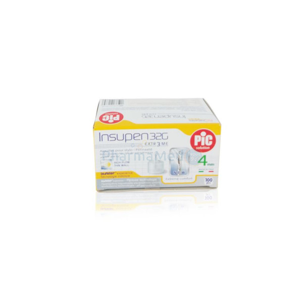 Aiguilles INSUPEN SENSITIVE - 32Gx4mm - 100pc