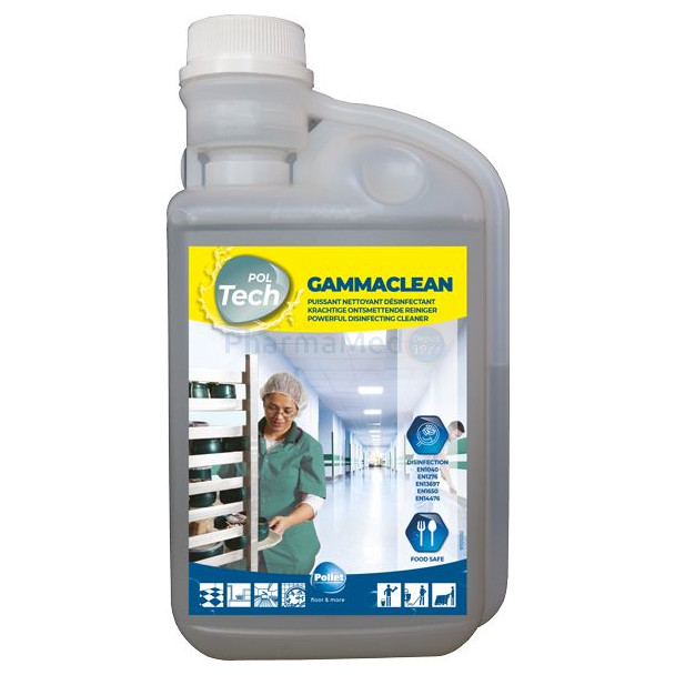 GAMMACLEAN Nettoyant Désinfectant sols et surfaces - GAMMACLEAN Désinfectant Toutes surfaces  (1L)