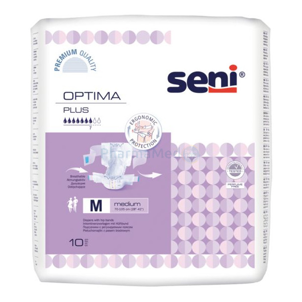Seni Optima Flex Plus Changes complets 7g mauve + ceinture - Large - 10pc