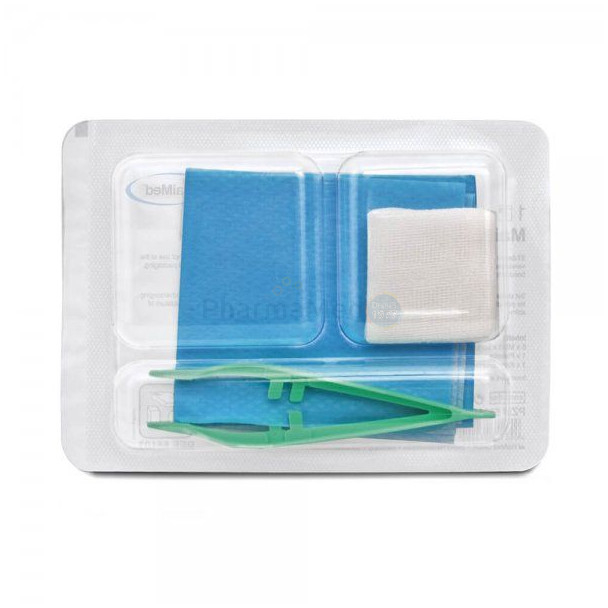 Set à pansement MAIMED - n°3 - 5 compresses +1 pince +1 champ - 100pc