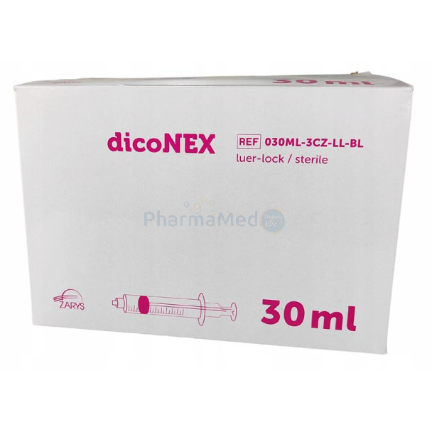 Seringues ZARYS dicoNEX luer lock - 30ml - 100pc