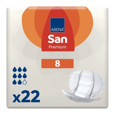 ABENA SAN 8 Premium couche anatomique - 2800ml/10G - 25pc