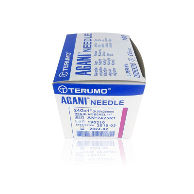 Aiguilles TERUMO Agani - 24G1    (0,55x25mm) - 100pc