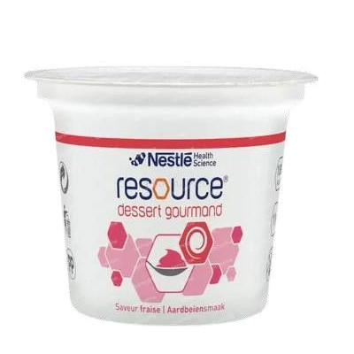 Nestlé Dessert gourmand - Crème hyperprotéinée fraise - 4x125gr