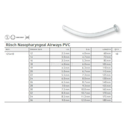 Sonde nasopharyngée RUSCH en PVC - 7,0mm - 10pc