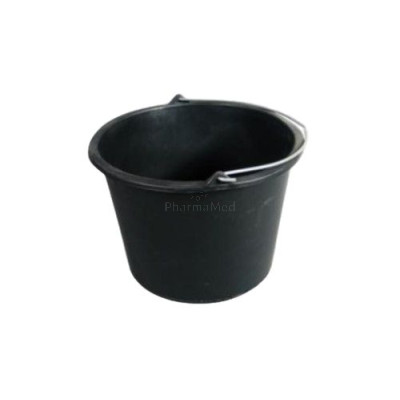 Seau gradué 12L plastique lourd noir - 1pc