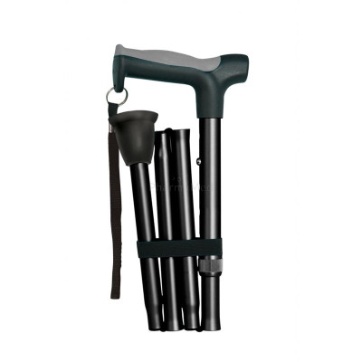 Canne pliable réglable 81-94 cm noire - 1pc