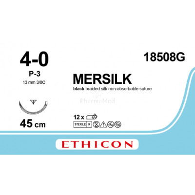 MERSILK 4/0 18508G P-3 45cm - 12fils