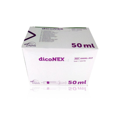 Seringues ZARYS dicoNEX sans latex - 50ml - 25pc