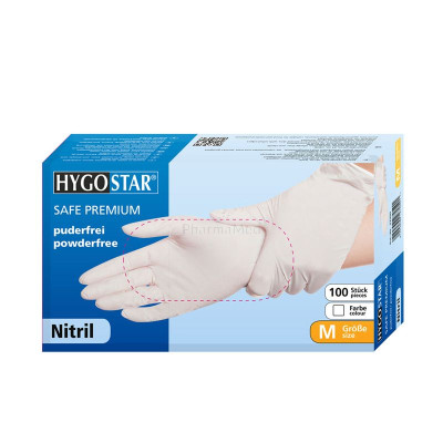Gants nitrile Premium medium non poudré/100pc