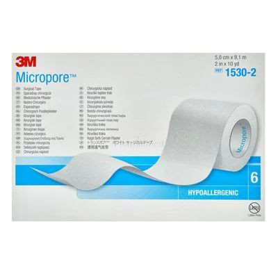 MICROPORE sparadraps microporeux - 9,14mx5cm - 6 rouleaux