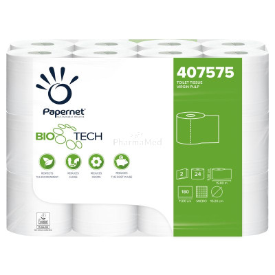 Papier toilette actif BIOTECH 180coupons 2plis  - 1 rouleau