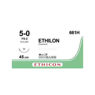 ETHILON 5/0 661H FS-2 19mm 3/8c 45cm (36fils)