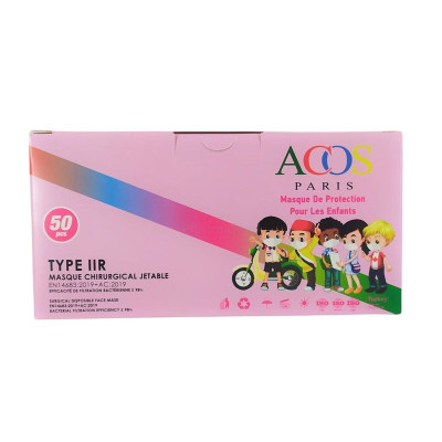 ACOS Masque enfants Type IIR Rose - 50pc