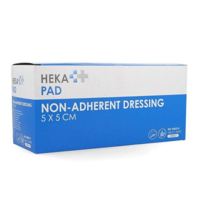 Compresses non-adhérentes HEKA - 5x5cm - 100pc
