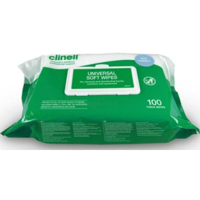 Carton de 6x100 lingettes clinell