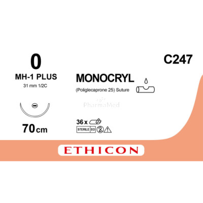 MONOCRYL 0 MH-1 Plus 70cm - 36draden