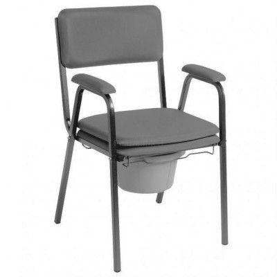 Chaise percée DM grise - 1pc
