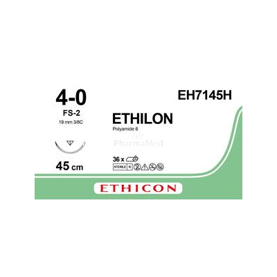 ETHILON 4/0 EH7145H FS-2 BLK 45cm M1.5/36fils