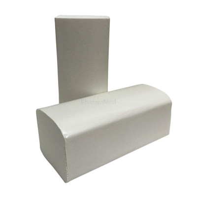 Essuie mains V blanc cellulose 2plis 24x21cm - 20x160pc