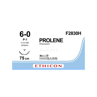 PROLENE F2830H USP6/0 P-1 3/8c MP 75cm - 36 fils