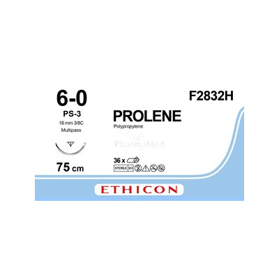 PROLENE 6/0 F2832 75cm PS-3 16mm Bleu - 36fils