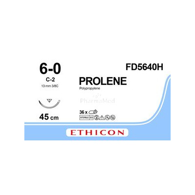 PROLENE FD5640H 6/0 bleu 45cm C-2 13mm/36fils