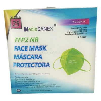 Masques FFP2 vert / GREEN - EN 149:2001+A1:2009 - 25pcs