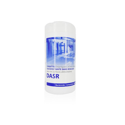 DASR100 lingettes désinfect. contact alimentaire - 100pc