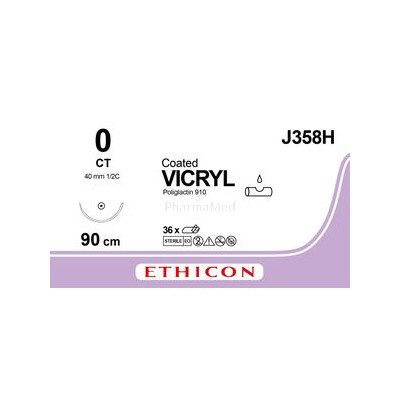 VICRYL 0 90cm violet J358H - 36 fils