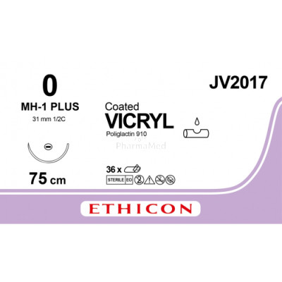 VICRYL 0 Coated JV2017 MH-1 Plus 75cm - 36draden