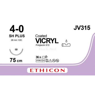 VICRYL 4/0 Coated JV315 SH Plus 75cm - 36draden