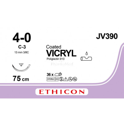 VICRYL 4/0 Coated JV390 C-3 75cm - 36draden