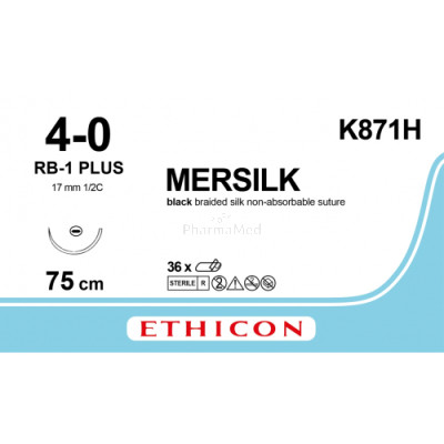 MERSILK 4/0 K871H RB-1 Plus 75cm - 36fils