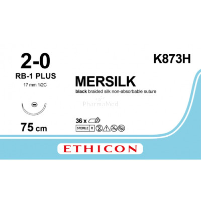 MERSILK 2/0 K873H RB-1 Plus 75cm - 36fils