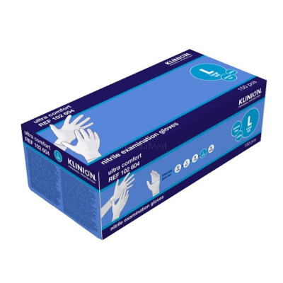 150 gants nitril klinion blancs LARGE(150pc)