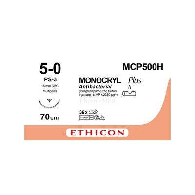 MONOCRYL MCP500H UPS5-0 PS-3 70cm - 36fils
