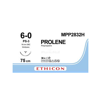PROLENE MPP2832H 6/0 bleu 75cm PS-2   /36fils