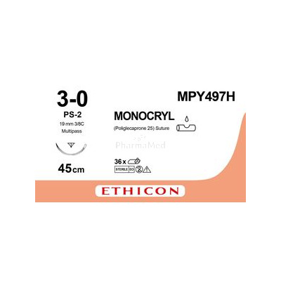 MONOCRYL 3/0 MPY497H PS-2 45cm Prime - 36draden