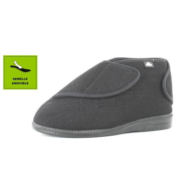 Pantoufles GARY velcro noir - Taille 44