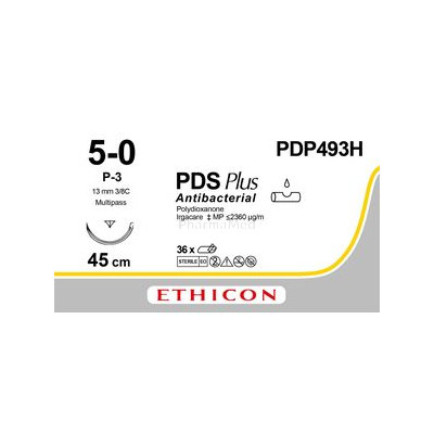 ETICON PDS+ II 5/0 PDP493H P-3 antibac.(36pc)