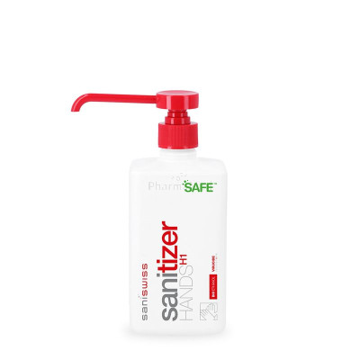 SANISWISS H1 gel hydroalcoolique + pompe - CARRE - 500ml