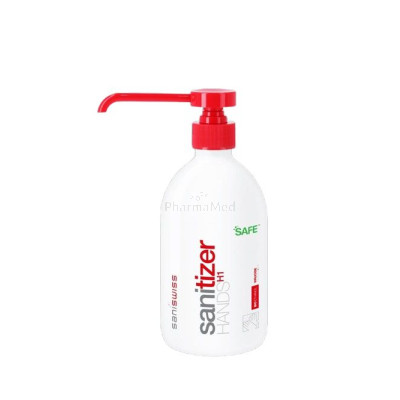 SANISWISS H1 gel hydroalcoolique + pompe - ROND - 500ml
