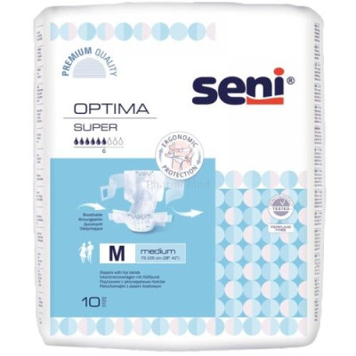 Seni Optima Flex Super Changes complets 6g bleu + ceinture - Large - 10pc