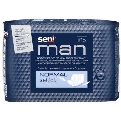 SENI Man protections homme - Normal 2.5gouttes - 15pc